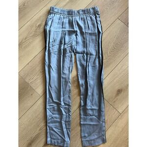 Joie‎ Gray Striped Trousers Women's Size 4 Elastic Waist Pockets